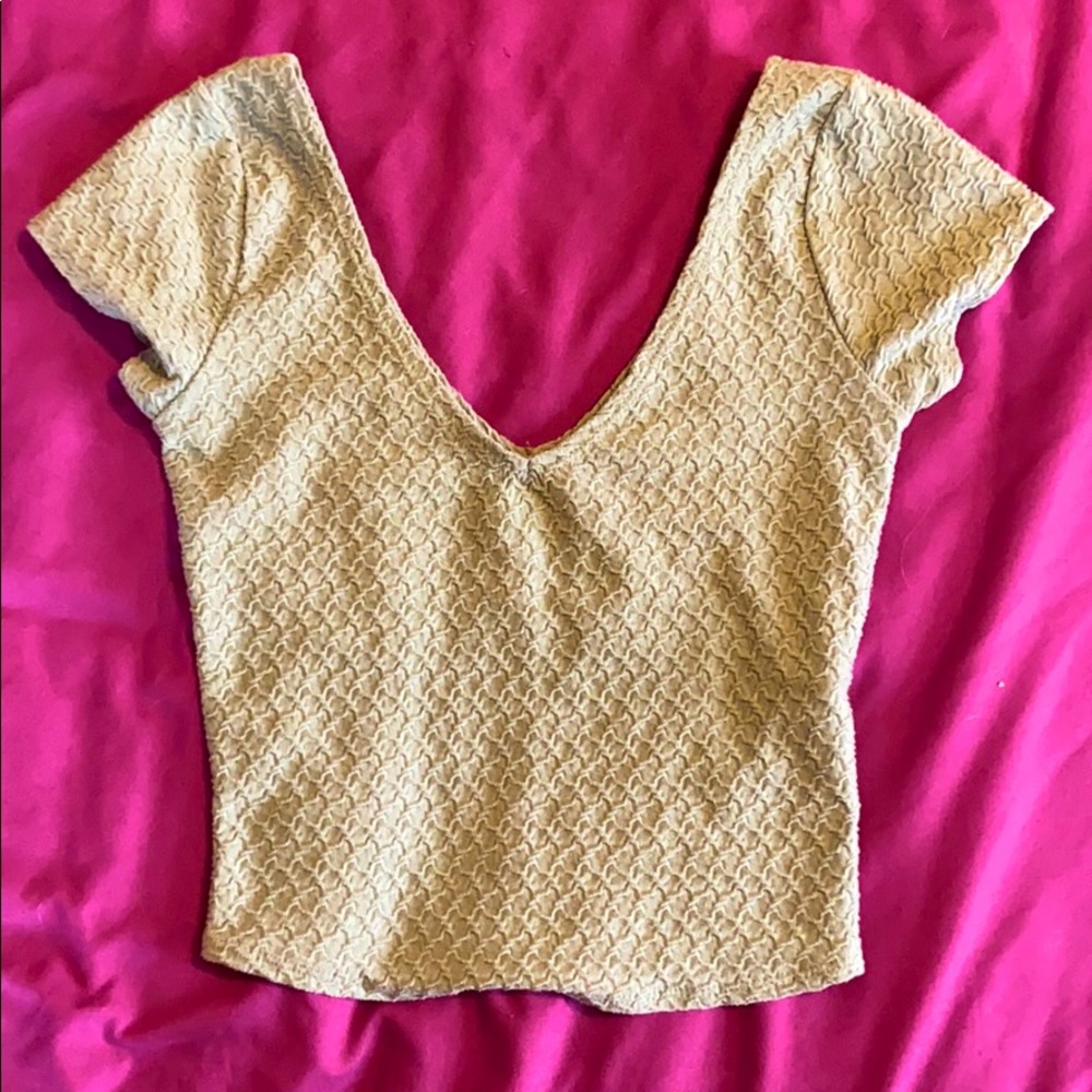 Hollister light green crop top